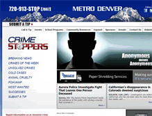 Tablet Screenshot of metrodenvercrimestoppers.com